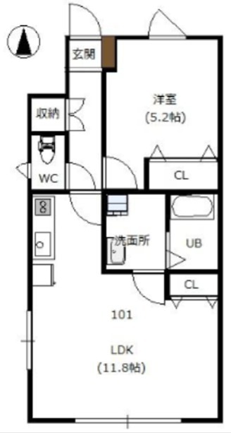 Maison de Mignon 101号室 間取り