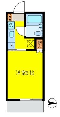 ステップ・ワン 102号室 間取り