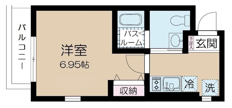 NSGATE平和台 201号室 間取り