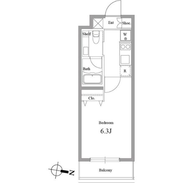 ファインライツ氷川台 211号室 間取り