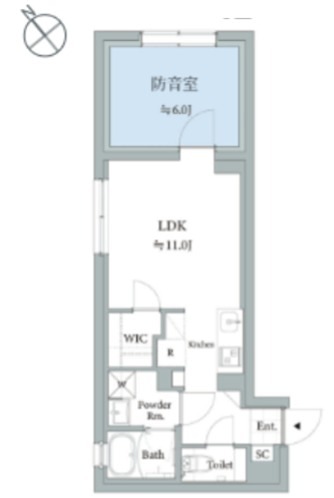 【防音マンション】ASTILE studio 練馬平和台 401号室 間取り