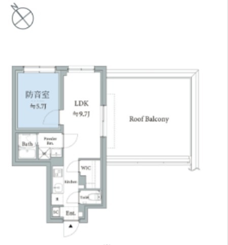 【防音マンション】ASTILE studio 練馬平和台 502号室 間取り