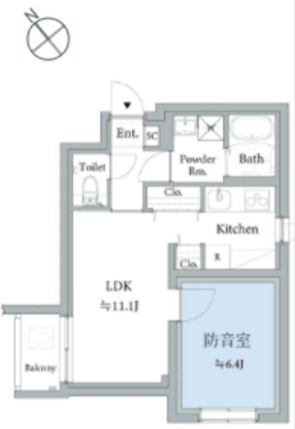 【防音マンション】ASTILE studio 練馬平和台 404号室 間取り