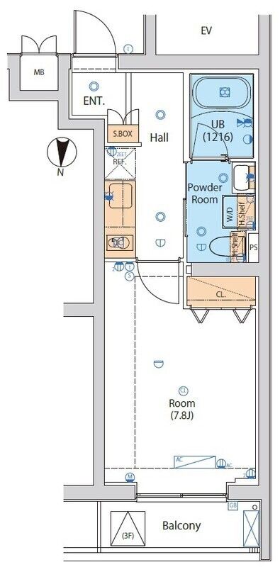 エストゥルース小竹向原 102号室 間取り