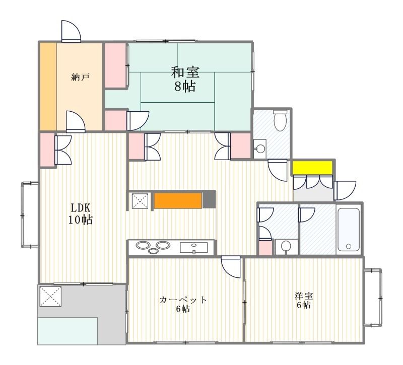 Green House 101号室 間取り