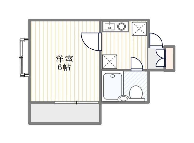 Green House 201号室 間取り