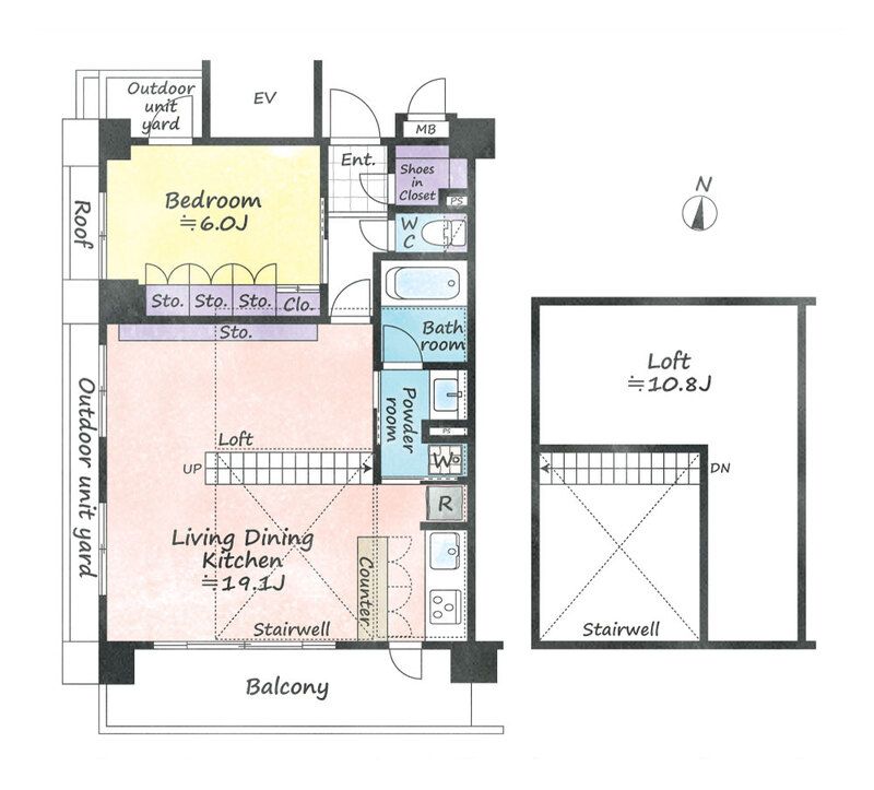 エコディア小竹町 602号室 間取り