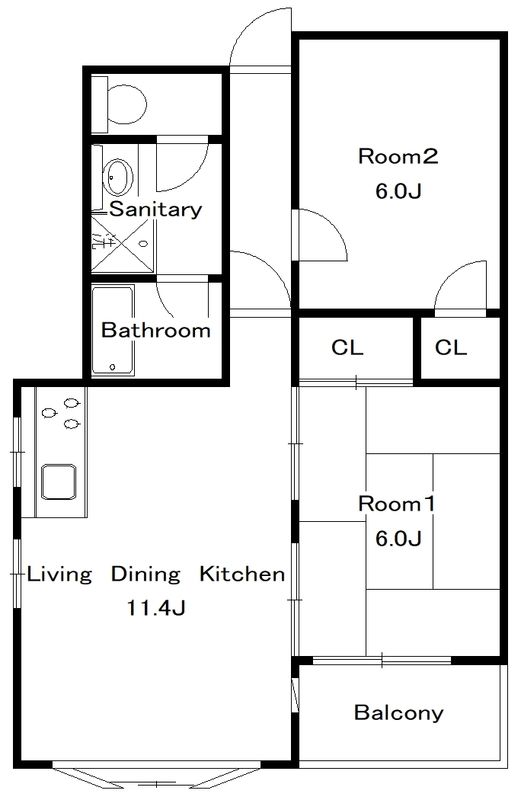 ルネス早宮 206号室 間取り