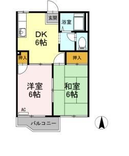 シティハイム桜台　Ｂ 203号室 間取り