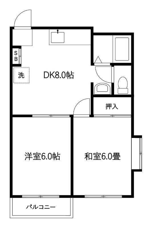 ノースヒルズ平和台 201号室 間取り
