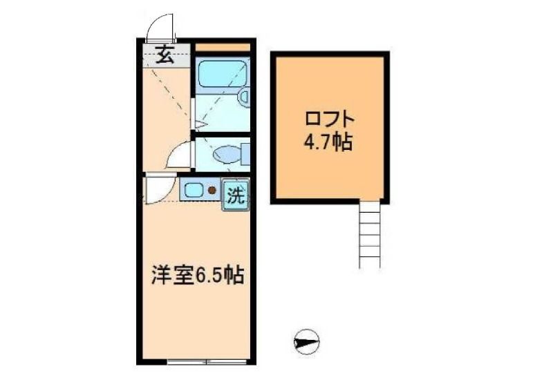 パインズデフィⅢ 201号室 間取り