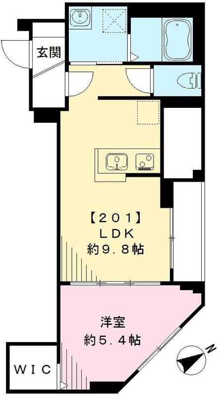 メゾンロジィエ 201号室 間取り