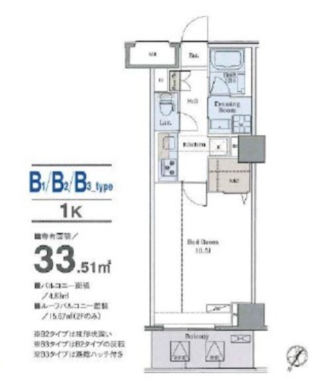 ラグゼナ平和台 402号室 間取り