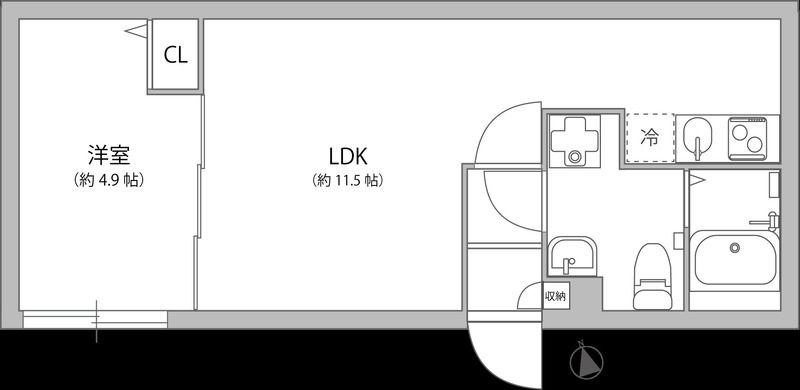 グランパーク大山 201号室 間取り