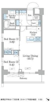 ＮＩＩＹＡ平和台 320号室 間取り