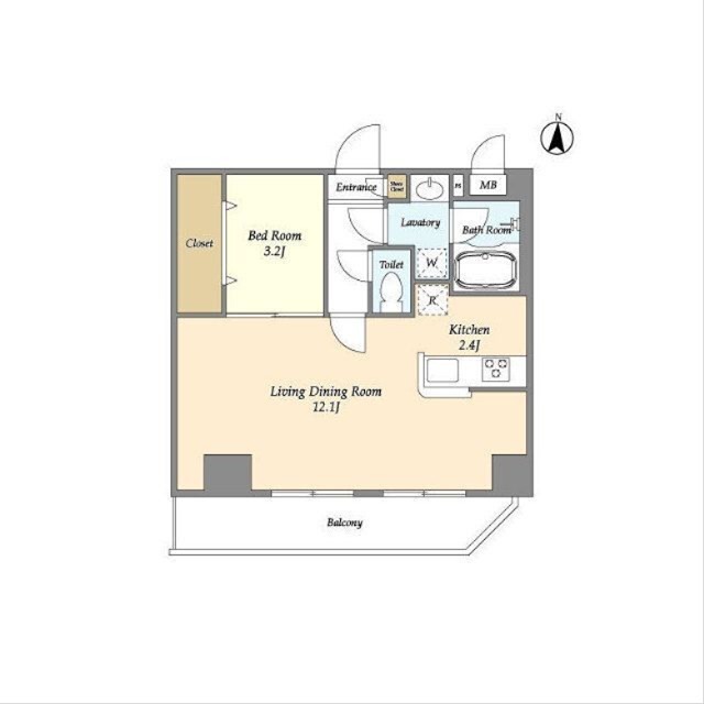アルファコート下赤塚 107号室 間取り