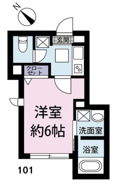 アース・クレスト 101号室 間取り