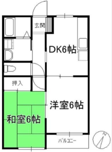エクセリア平和台 106号室 間取り