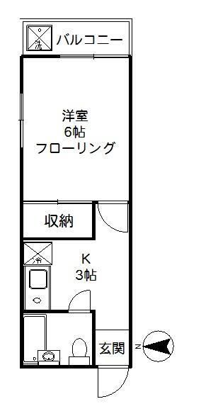 メゾンエレーニュ 104号室 間取り