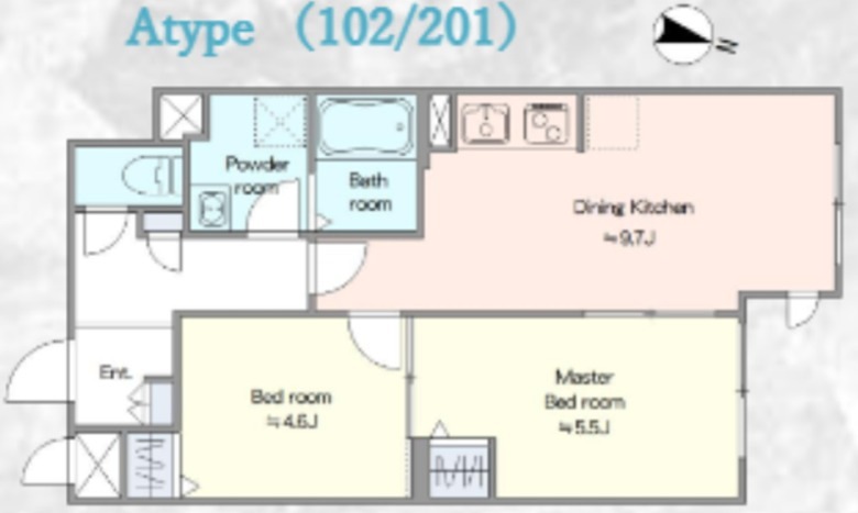タスキsmart練馬 201号室 間取り