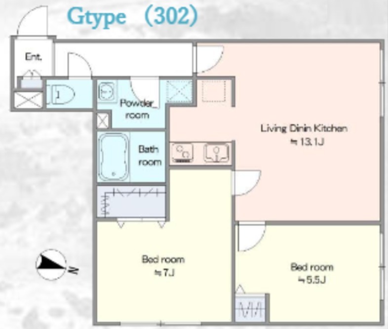 タスキsmart練馬 302号室 間取り