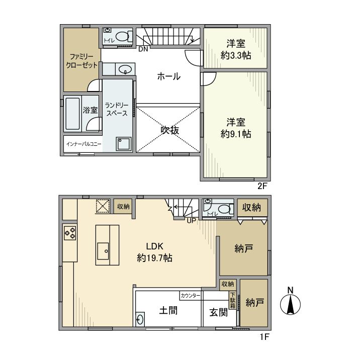 春日町戸建 間取り