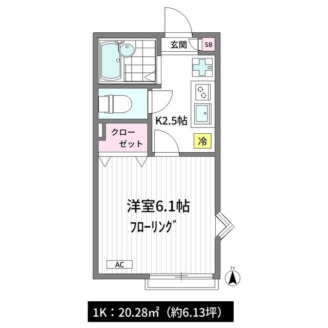 フィオレンテ桜台 201号室 間取り