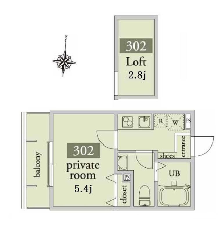 アーベインテラス氷川台 302号室 間取り