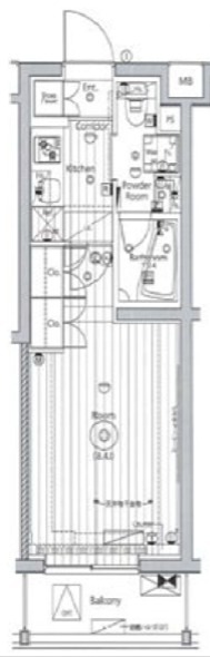 メイクス氷川台アジールコート 209号室 間取り