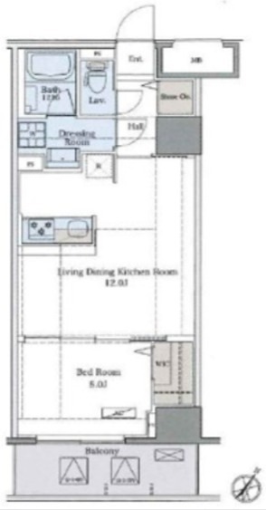 ラグゼナ平和台 711号室 間取り