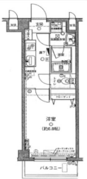 エクセリア氷川台 202号室 間取り