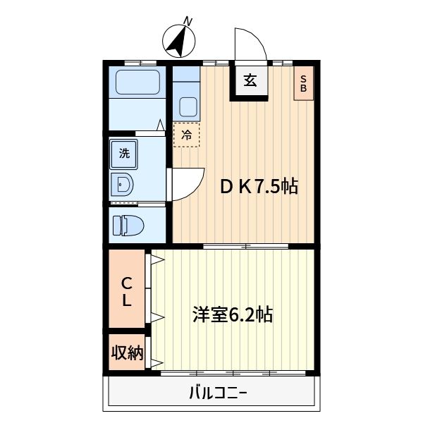 春栄コーポ 202号室 間取り