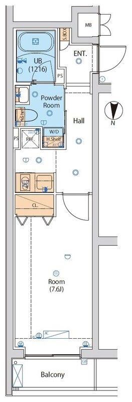 エストゥルース小竹向原 404号室 間取り