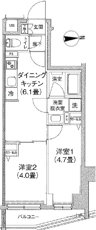 アイルプレミアム江古田 102号室 間取り