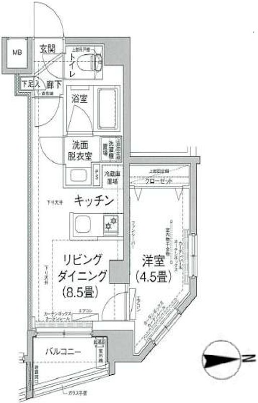 アイルプレミアム江古田 504号室 間取り