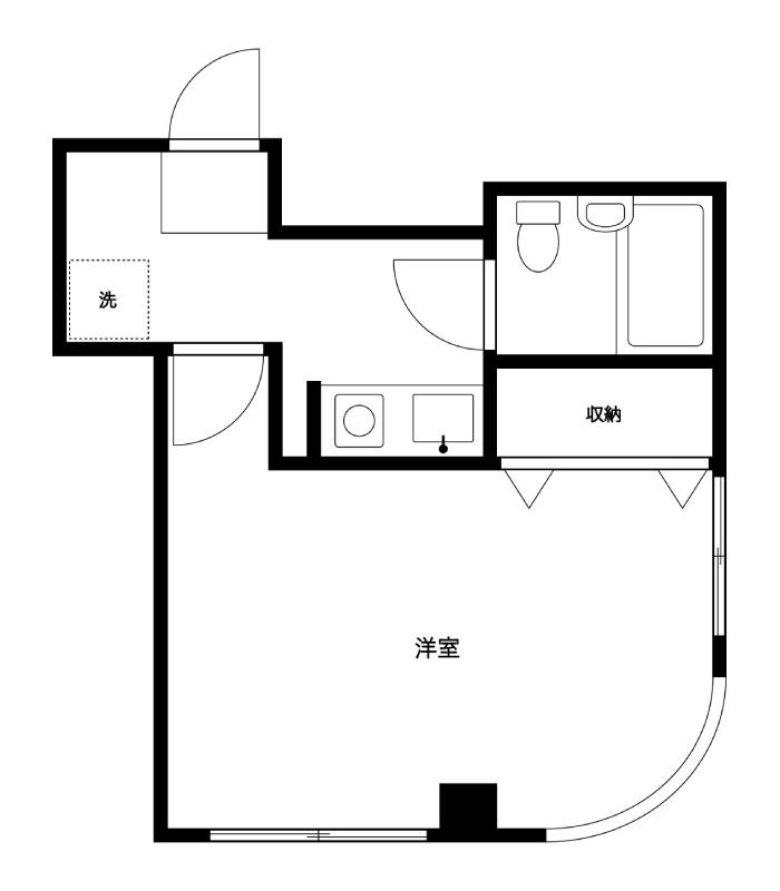 アイケービル 302号室 間取り