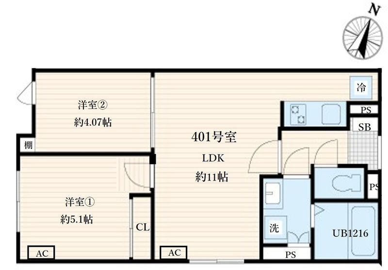 Aglaia要町 401号室 間取り