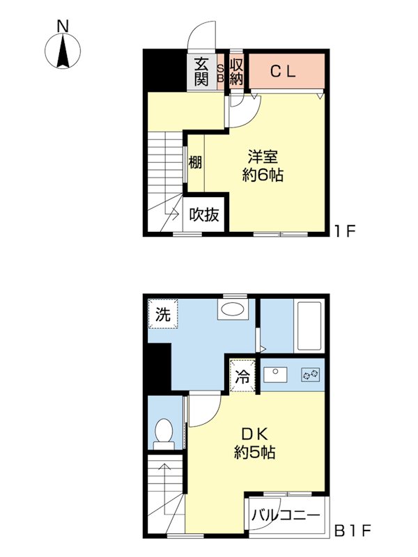 フェリース氷川台 104号室 間取り