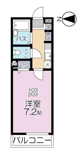 ラピス・ガーデン 103号室 間取り