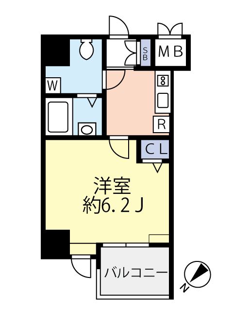 グランヴァンメトロⅠ 405号室 間取り