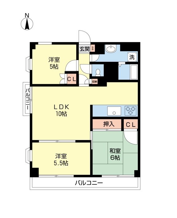 サンハイム 301号室 間取り