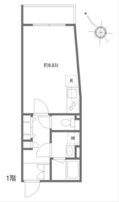 アルティザ氷川台 101号室 間取り