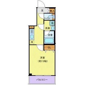 クレヴィスタ氷川台 102号室 間取り