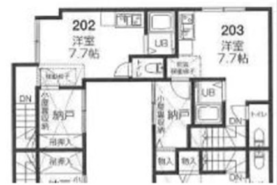 アイコート豊島園 202号室 間取り