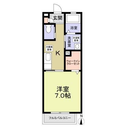 カーサ結 101号室 間取り