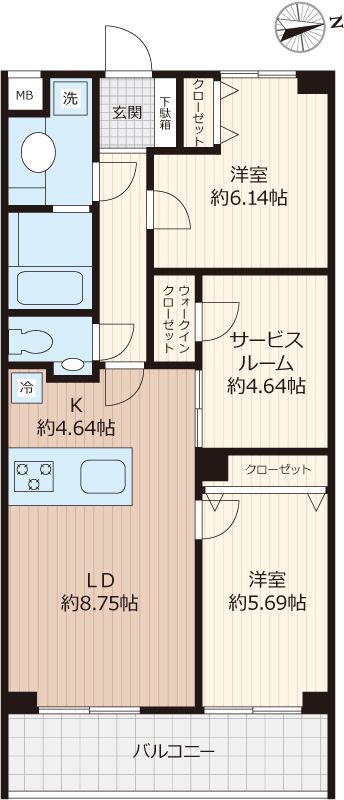 Ｂｅｖｅｒｌｙ　Ｈｏｍｅｓ　豊島園 103号室 間取り