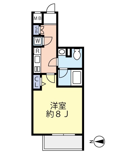 グランヴァン小竹向原 202号室 間取り