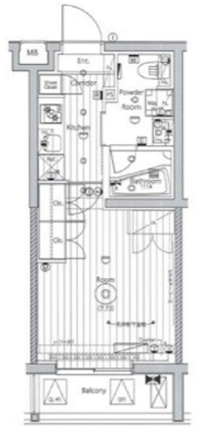 メイクス氷川台アジールコート 402号室 間取り