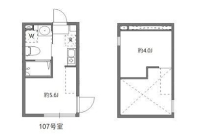 エルミア平和台 107号室 間取り