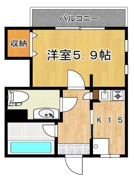 クレスト４６ 102号室 間取り